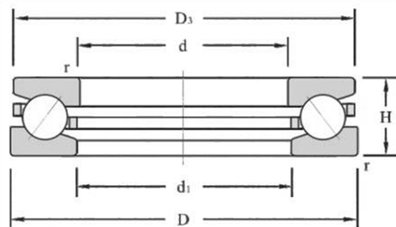 High Precision BALL Seals Type OPEN 51203 Thrust Bearing for Industrial Machinery