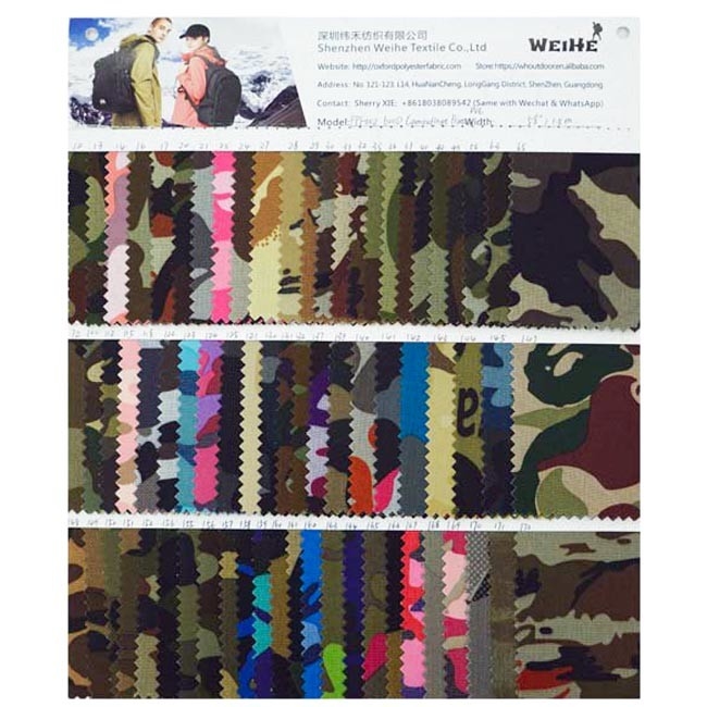 PVC Waterproof 600D Camouflage Print Fabric Durable Woven Nylon