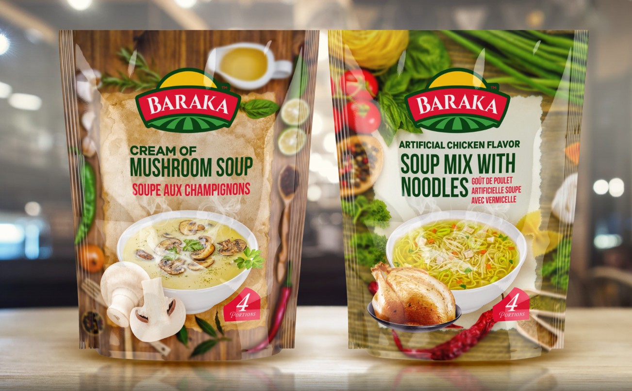 250g 500g 1kg Stand Up Soup Pouches , Moisture Proof Stand Up Bags