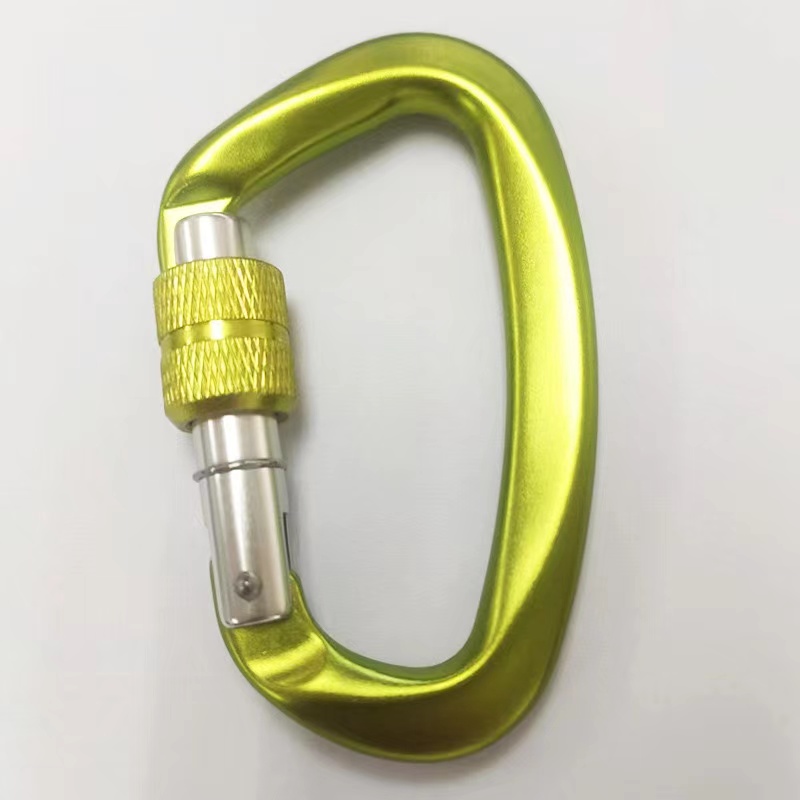 Galvanized Hardware Aerospace Aluminum D-Shaped Carabiner Essential Gear for Climbing