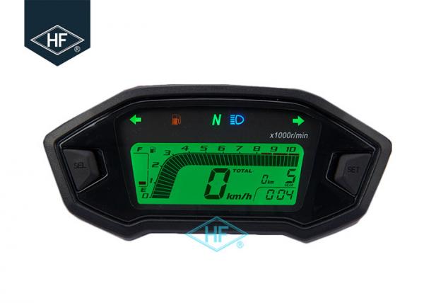 Quality Digital LCD Other Motorcycle Parts Backlight 13000RPM Speedometer With Speed Sensor for sale