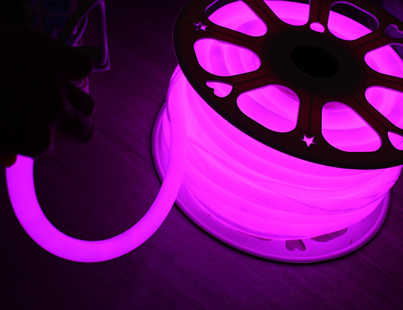 New mini round PVC tube neon light 16mm 360 degree led neon flex DC24V pink