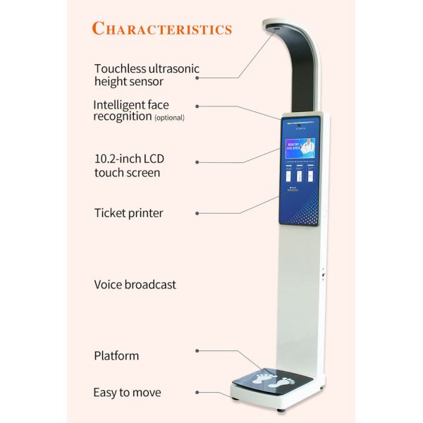 Digital Coin Operated Balance Body Weight And Height Scale For Supermarkets