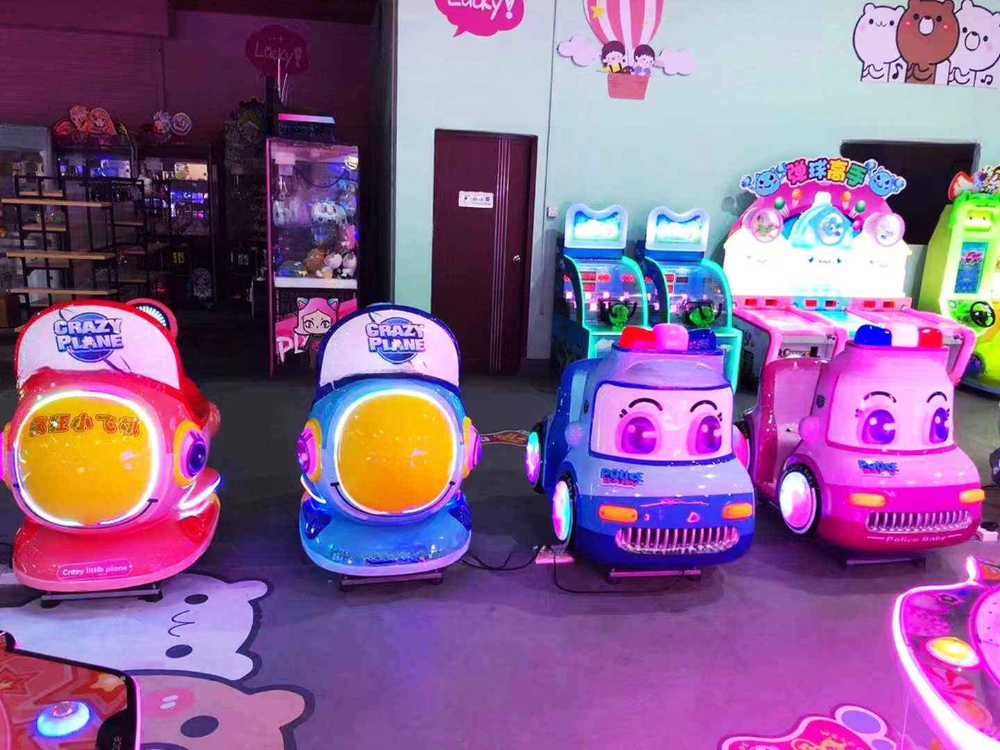 Rocking Machine Coin-operated Rocking Car Supermarket Children's Playground Commercial Electric Fiberglass Coin Pusher >3 Years