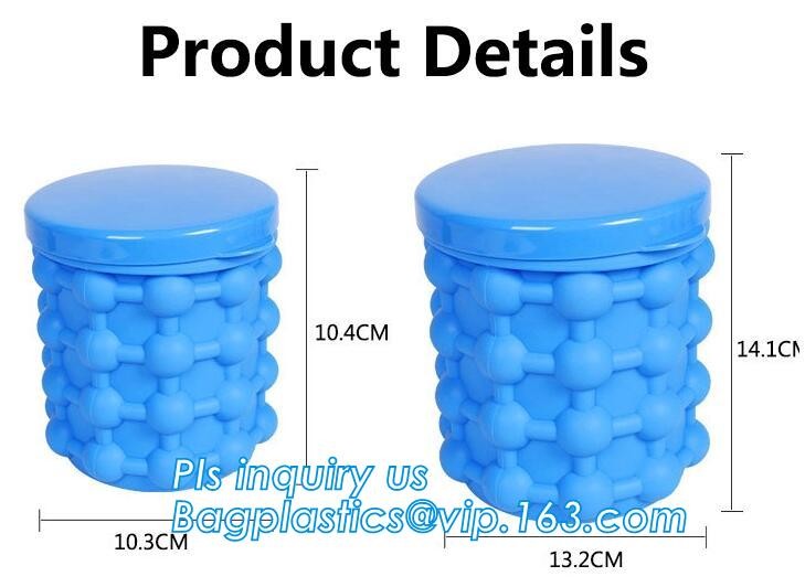 Kitchen Tools Revolutionary Space Saving Beer Wine BPA free Silicone And PP Ice Cube Maker Genie,Party Drink Tub Chillin