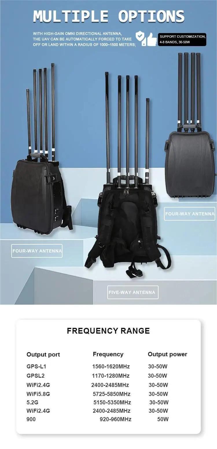 6 Bands Portable Manpack Style Drone Suppression Uav Defense System