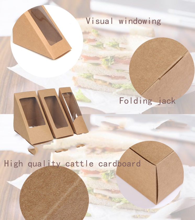 Soy Ink Color Printing Sandwich Paper Box , Eco Friendly Packaging For Food Products
