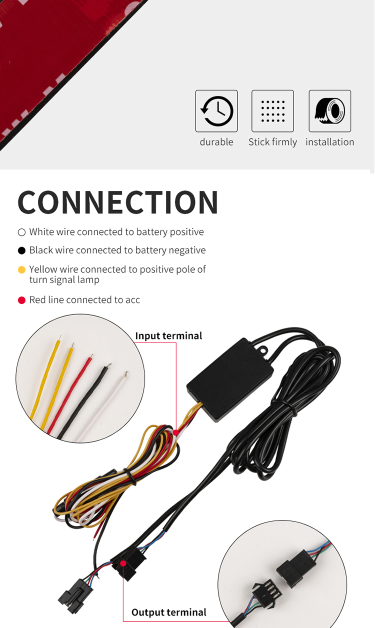 Waterproof Arrow LED Day Time Running Light DC 12V Sequential Led Turn Signals 8000K