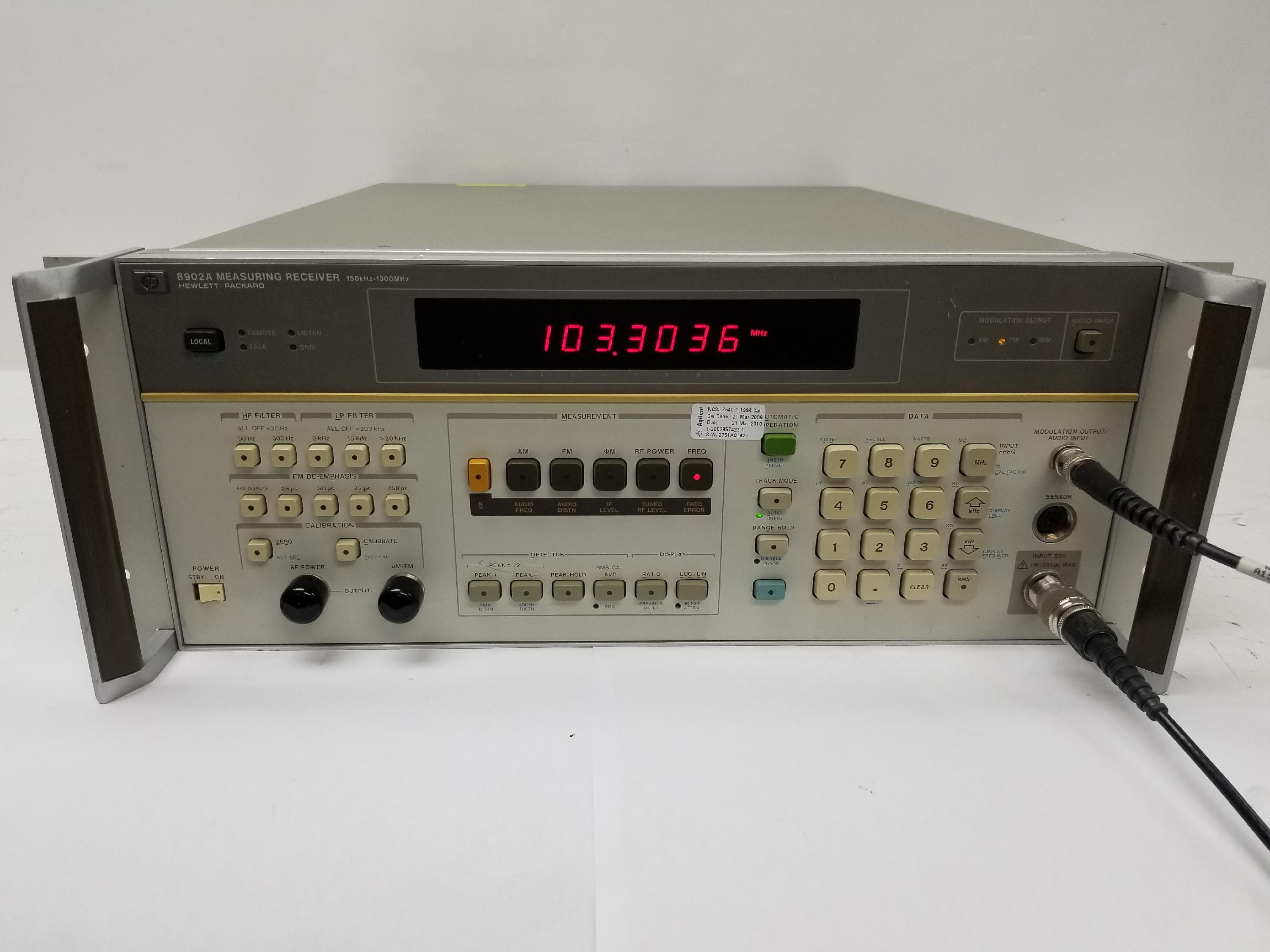 Keysight Agilent 8902A Measuring Receiver the perfect combination of accuracy and efficiency