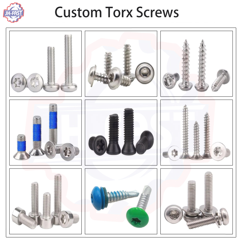 Zinc Plated M2 M3 M4 Triangle One Way Security Torx Tamper Proof Screw with Pin