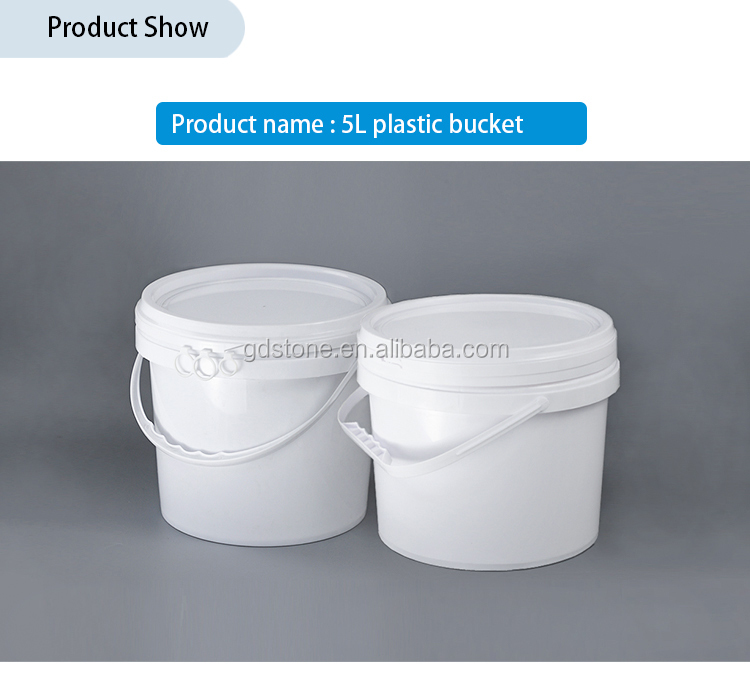 22.2cm White Five Gallon Buckets With Lid Corrosion Resistant