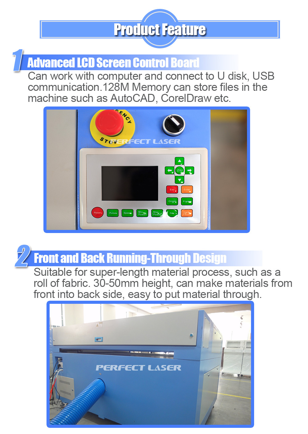 60W 80W 100W 130W 150W CO2 Laser Engraving Machine for Leather Paper Wood Cloth
