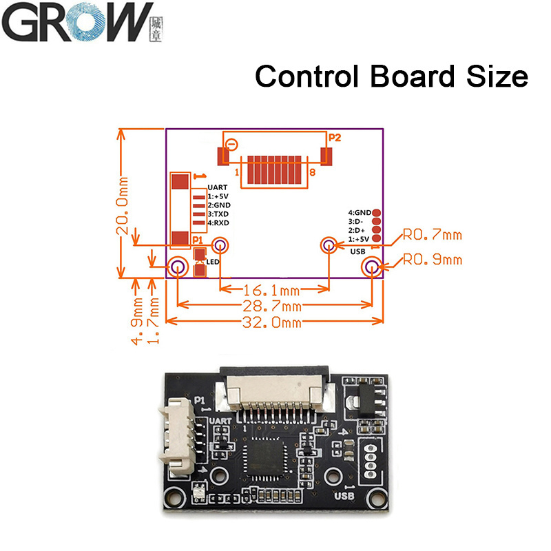 R306s FPC1011f3 Capacitive Fingerprint Module with Free Sdk