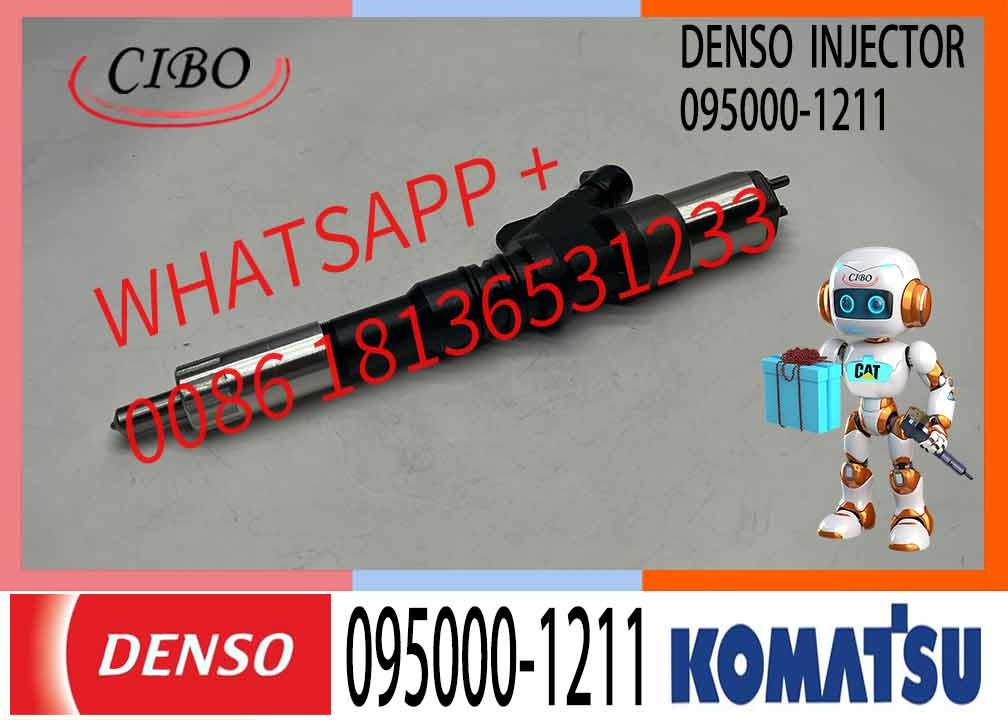Good Quality Common Rail Fuel Injector 095000-1211 Fuel Injector 6156-11-3300 For PC400-7