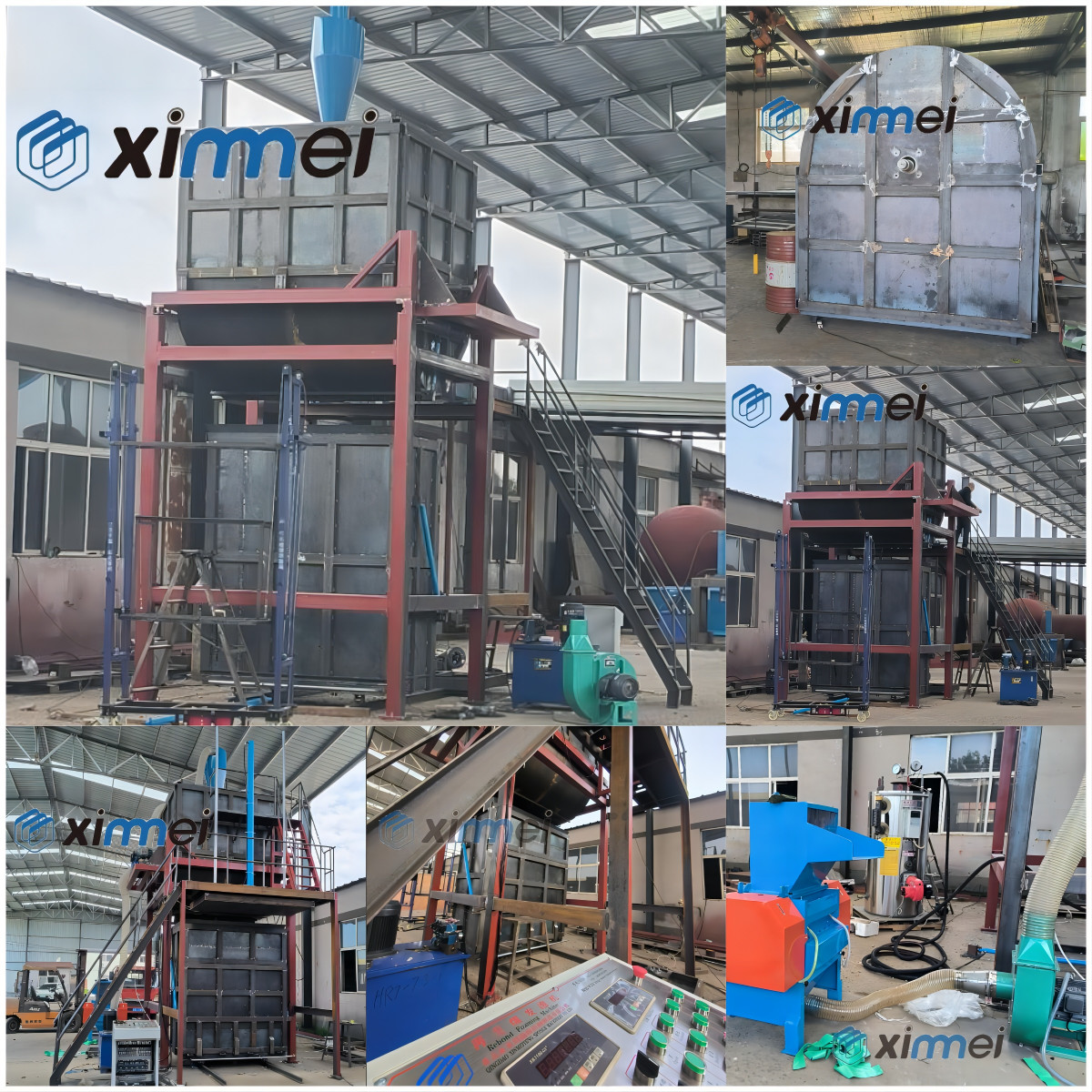 Foam Producting Line Scraps Plastic Foam Sponge Glue Mixing Recycled Plastic PU Foam Rebond Foam Recycling Machine