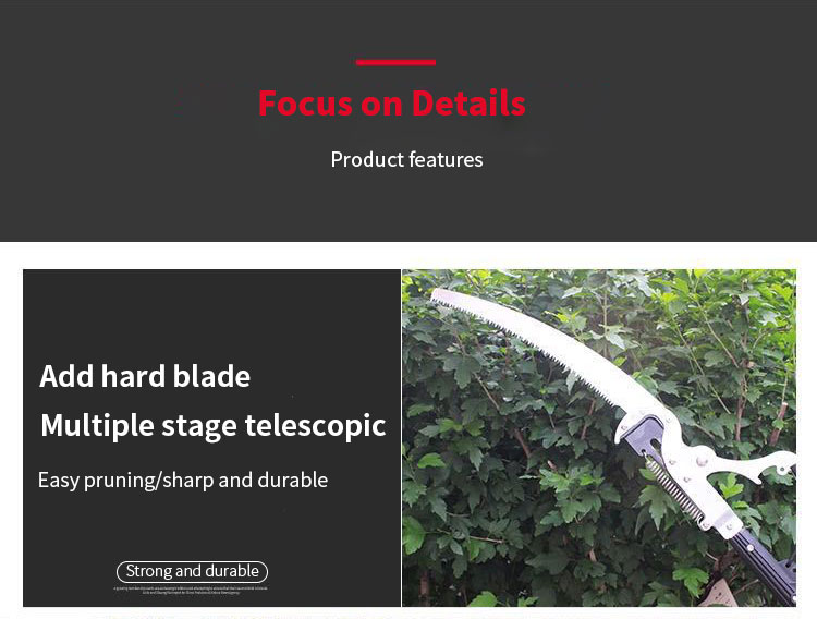 Telescopic Cordless Pruning Shears Pruner Extension Long Handled Secateurs