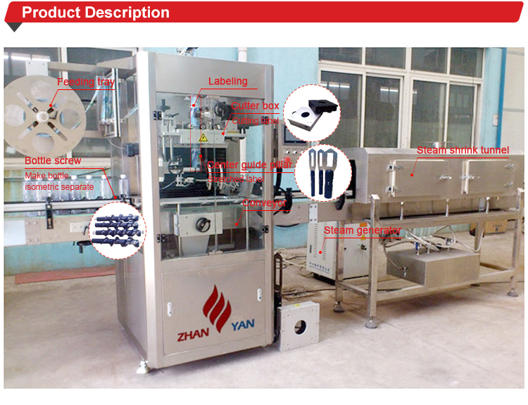 Electric Bottles Auto Sleeve labeling Machine