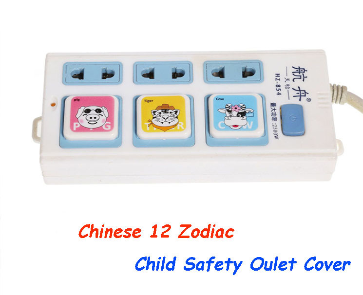 12 Zodiac Childproofing Child Safety Plug Socket Covers ROHS Certification