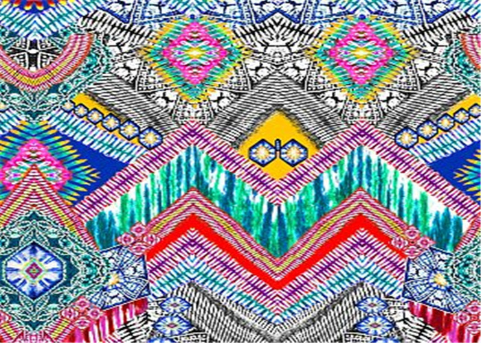 Warp Knit Recycled Lycra Fabric Digital Sublimation Printing 210gsm