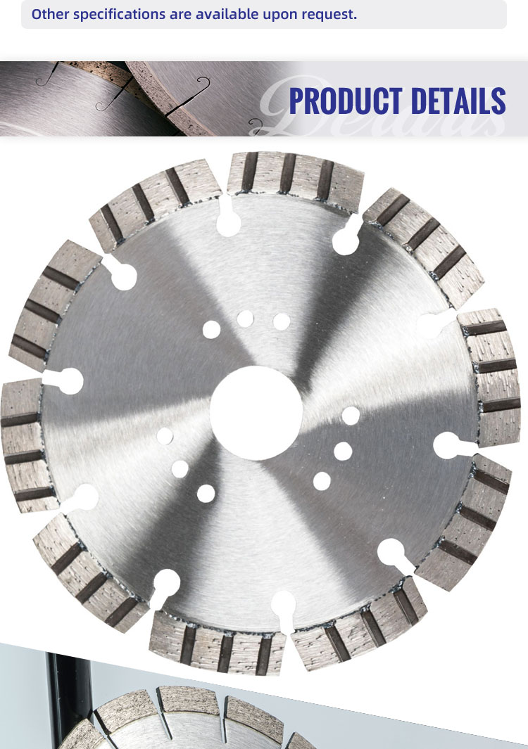 Dry Wet Cutting Laser Weld Diamond Saw Blade Blade Width 2.2-3.2mm High Cutting Speed