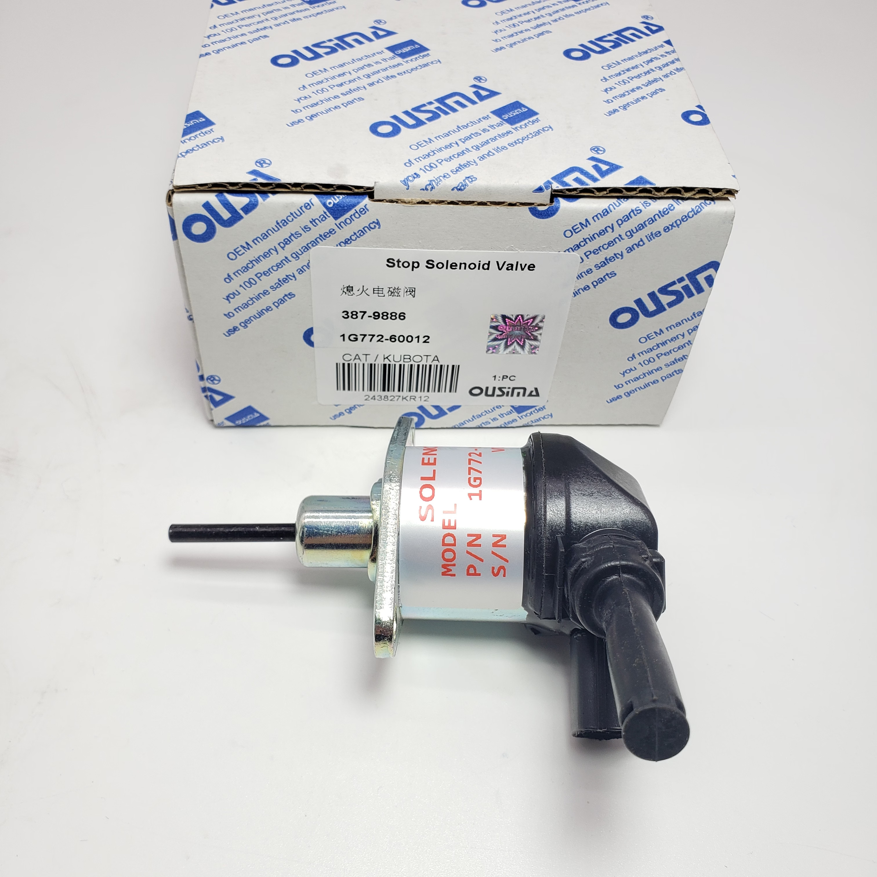 Stop Solenoid Valve 387-9886 1G772-60012 For CAT 306E 307E 308E 906H2