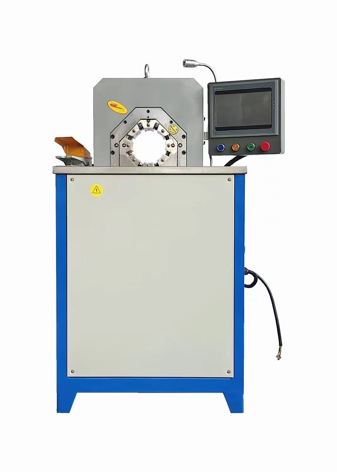 System Pressure 31.5MPa And Super Thin AC Hose Crimping Machine By 1500T Crimping Force