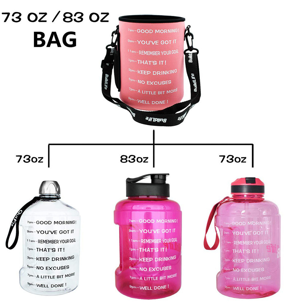 Adjustable Shoulder Strap Neoprene Bottle Sleeve For Hiking