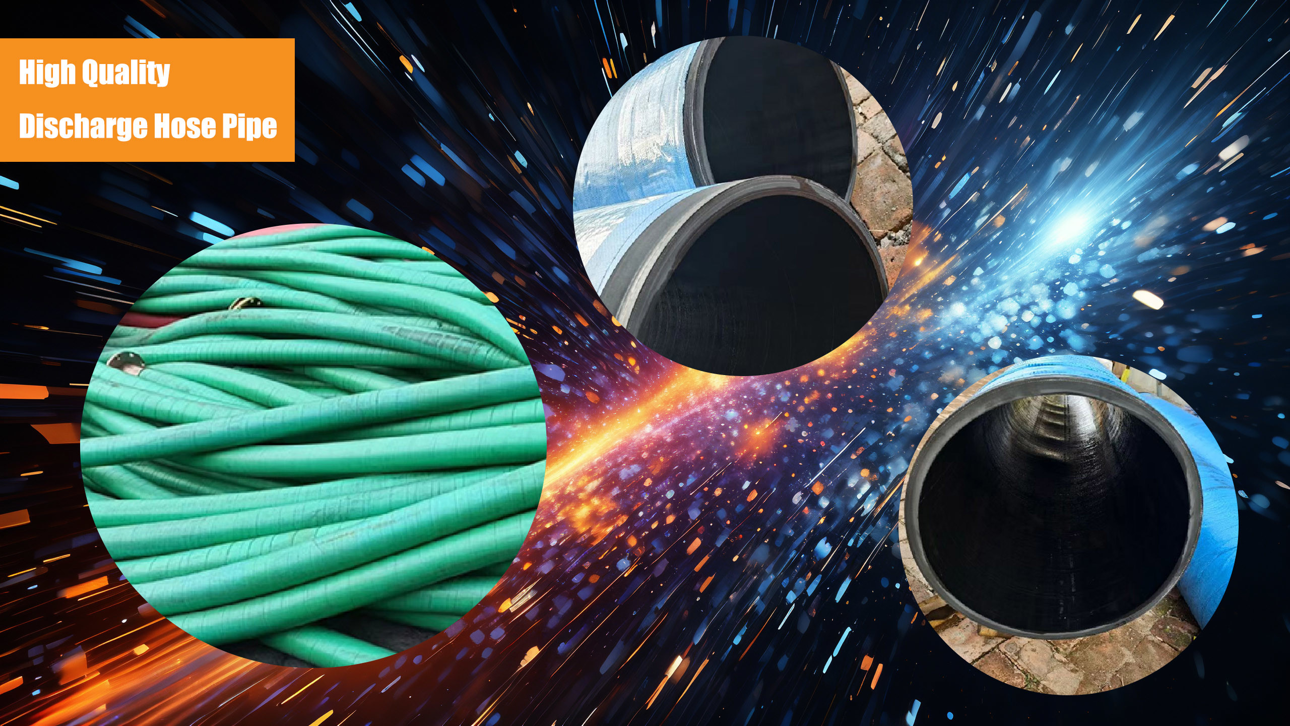 Temperature Resistance 20 Inch Discharge Hose Pipe With Non Toxic Materials