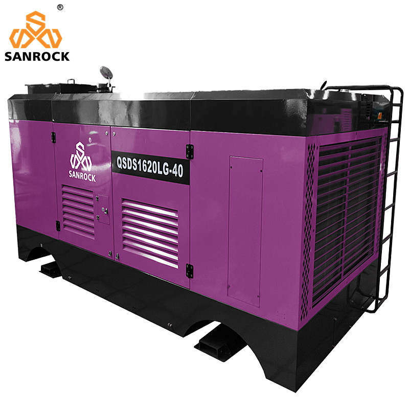 Diesel Screw Air Compressor Machine High Pressure 40 Bar For Water Well