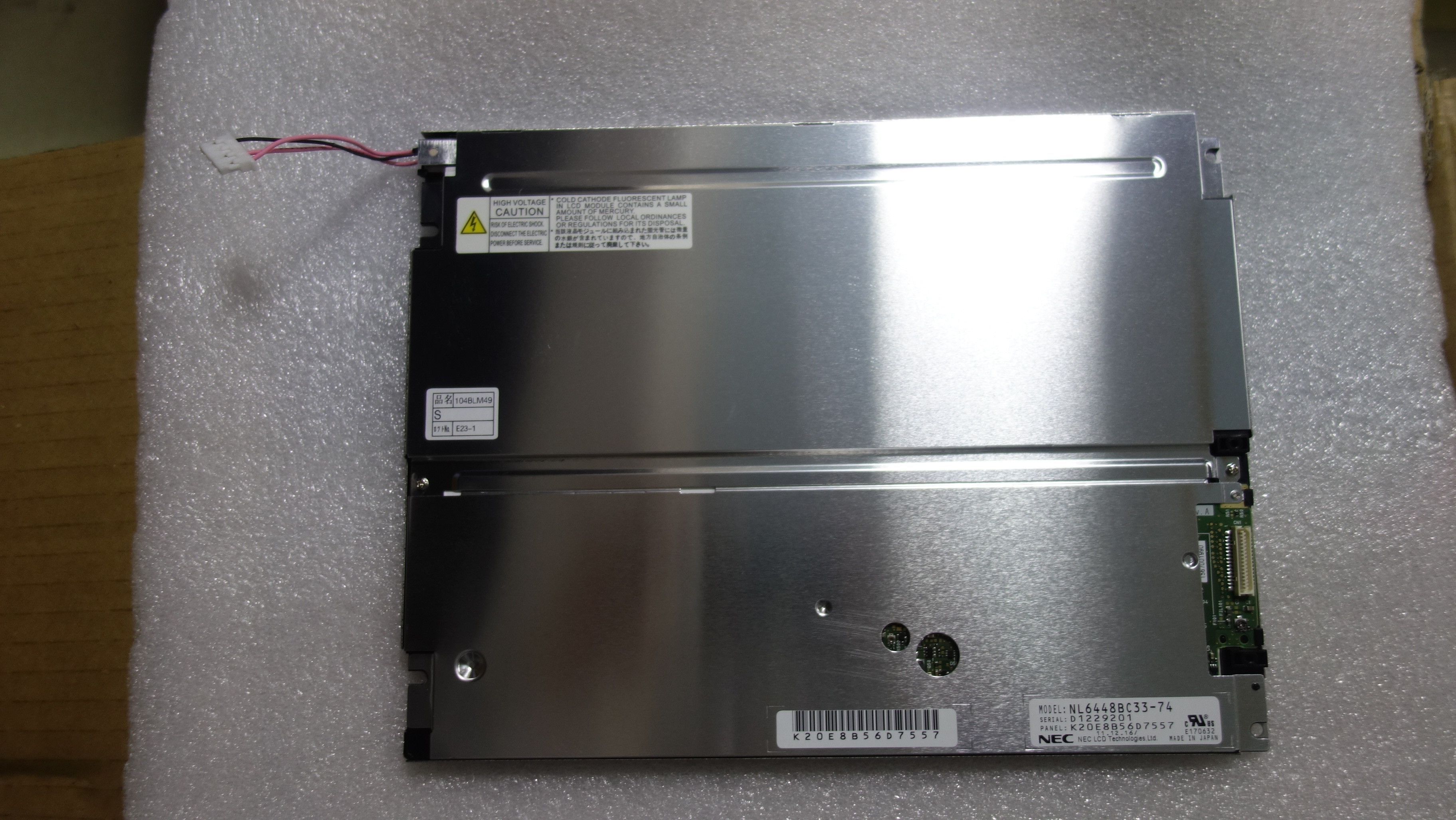 Industrial Module 10.4 inch NEC NL6448BC33-74 LCM LCD Panel