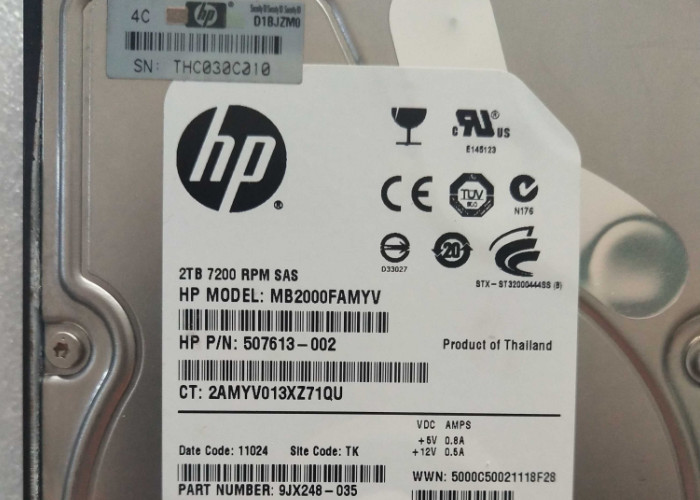 507616-B21 508010-001 HP Server Hard Drives , HP Internal Hard Disk SAS 2TB
