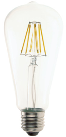 LED Filament 8w ST64 800 LM European royal family transparent retro energy saving super bright E14 / E27 indoor lighting