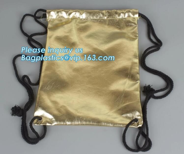 Custom Printed PU Leather Waterproof Drawstring Bag, Cheap Black PU Leather Drawstring Pouch Bag Jewelry Pouch PU drawst