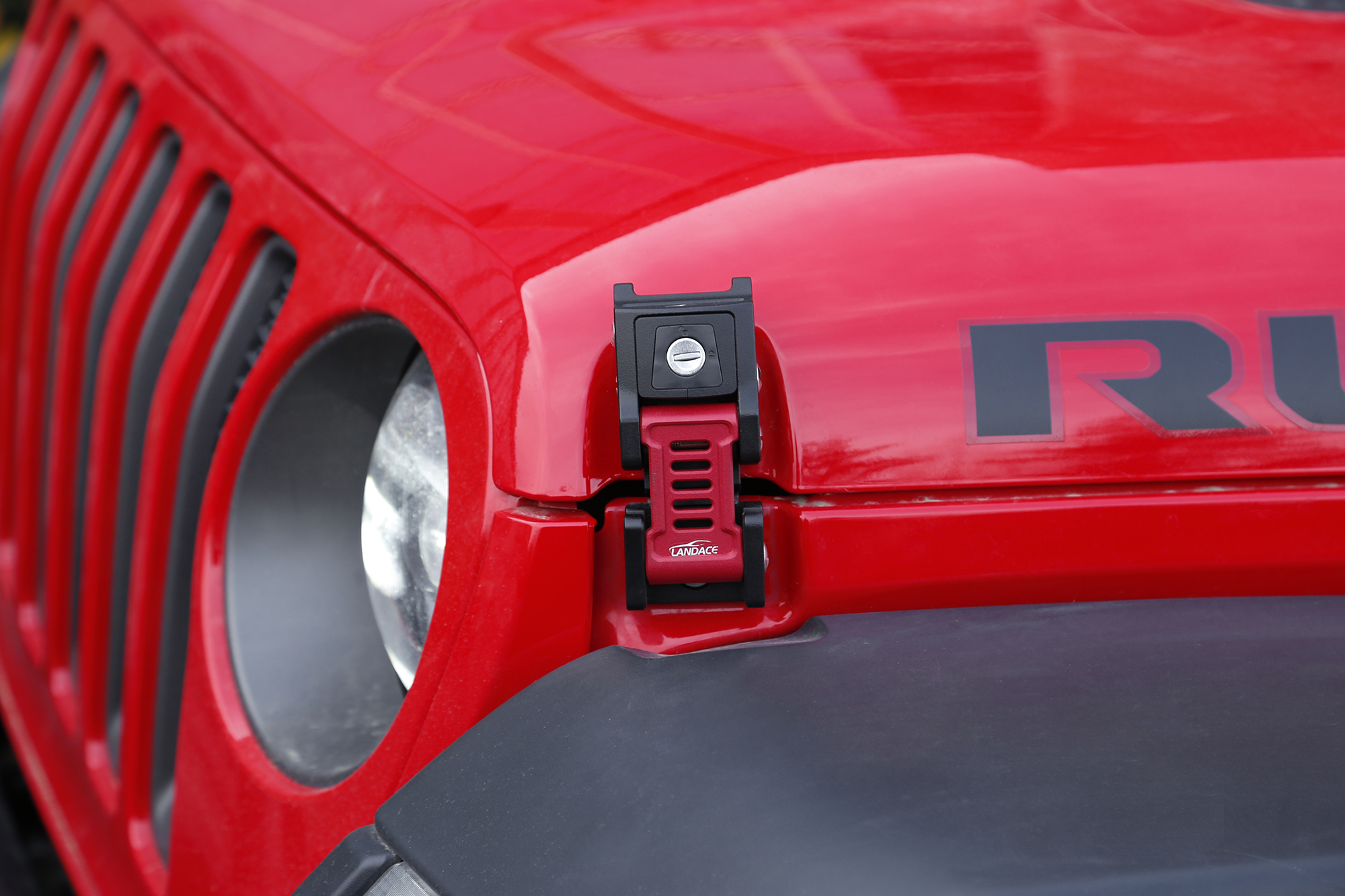 Jeep Wrangler JK JL Black Red Aluminum Alloy Engine Bonnet Buckle Hood Latch Lock Kit