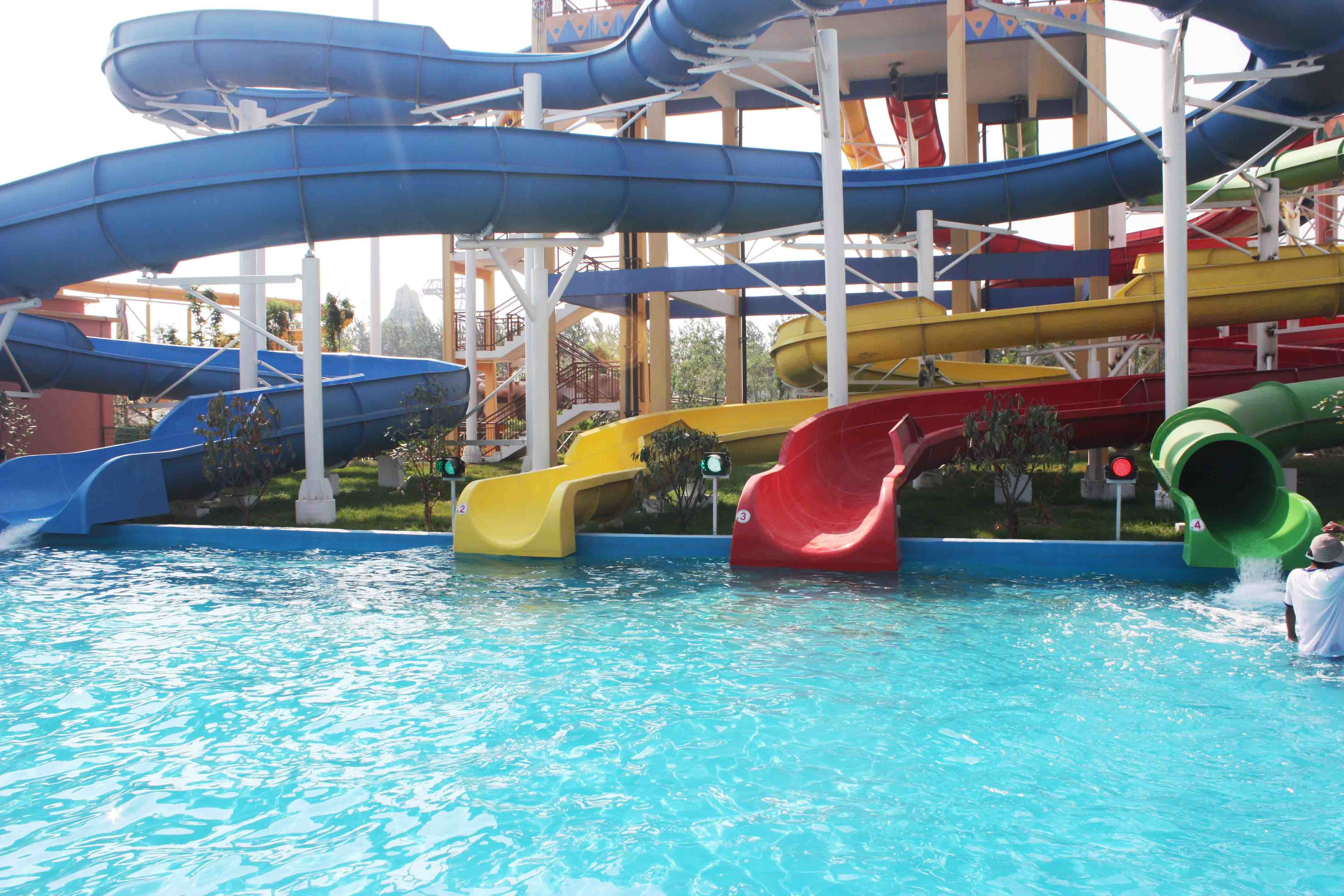 Fun Backyard Custom Water Pool Slides For Family , Amusement Park / Water Park Equipment