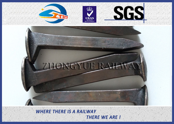 Offset Head Metal Fence Railroad Track Spikes / Rail Screw Spikes
