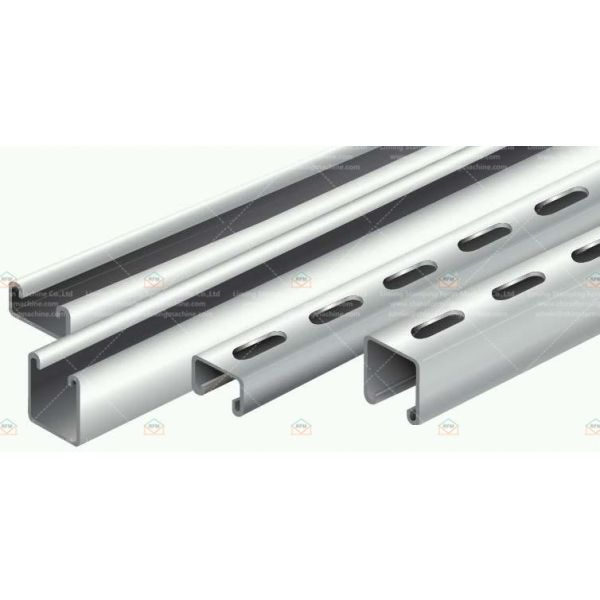 Photovoltaic Mounting Roll Former Machine Reducer Drive Flying Saw Cutting