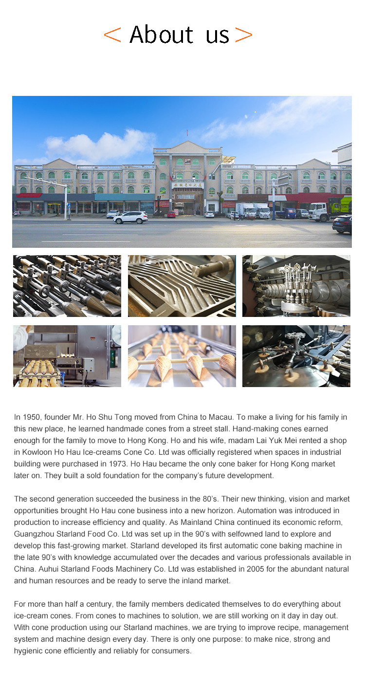 Automatic Ice Cream Sugar Cone Making Machine High Efficiency