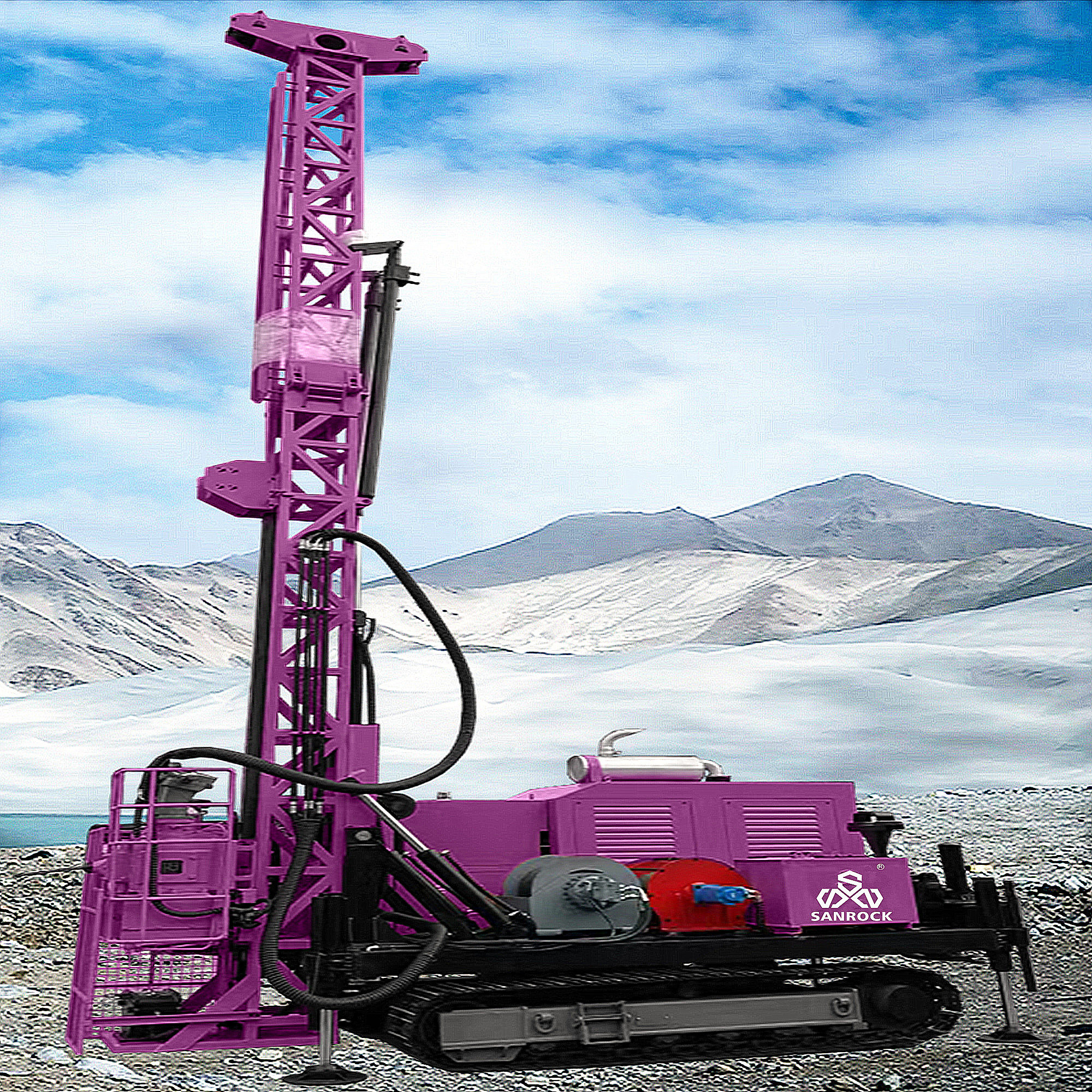Core Drilling Rig With Mud Pump Hydraulic Exploration Equipment Geological Drilling Rig