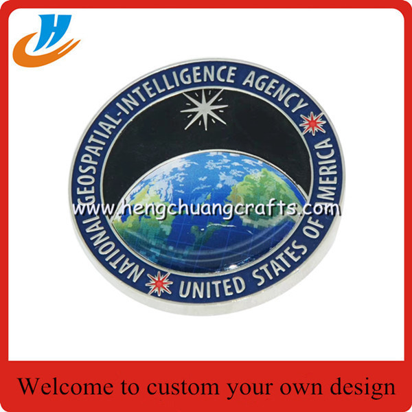 Custom souvenir gift US military coins/challenge coin 50-60mm size metal coins