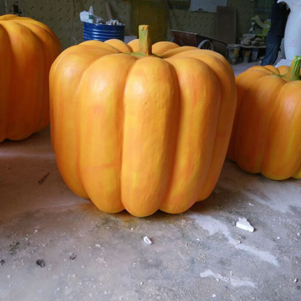 customize size Hotel mall deco fiberglass statue pumpkin statue in plaza or theme restaurant