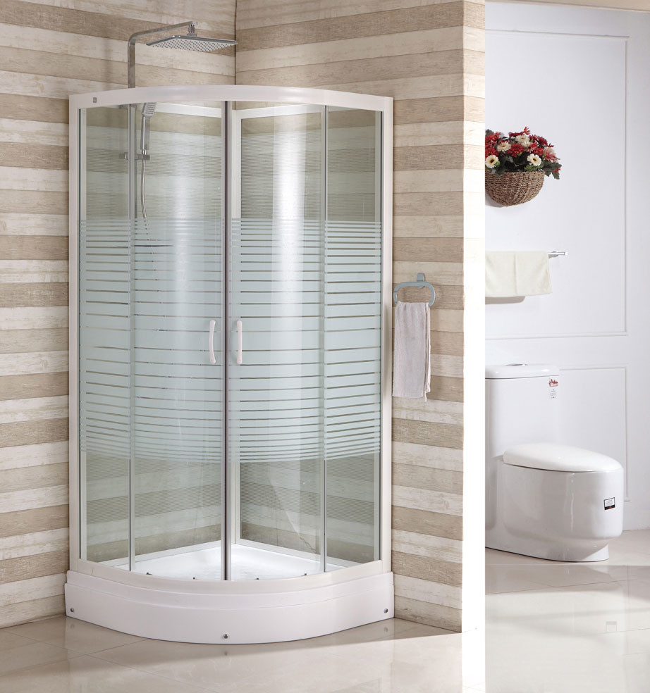 cabine de douche contemporaine，cabine de douche aux portes pivotantes