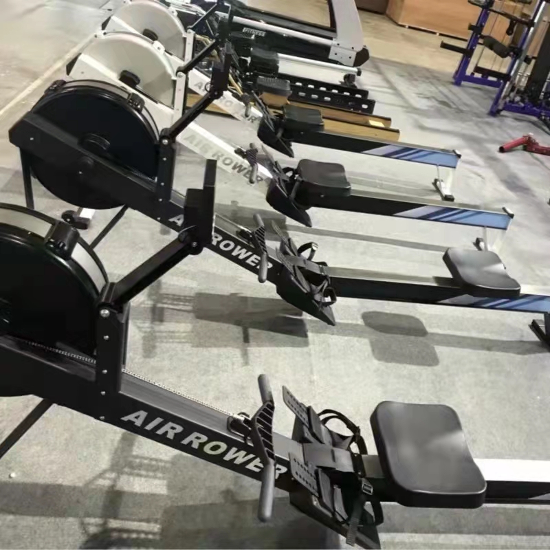 Commercial Rowing Machine Air Rower Outdoor Fitness Seated Rowing Machine
