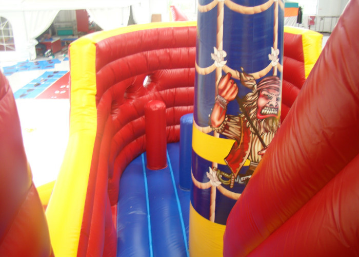 Manufacturer Inflatable Pirate Ship Bouncy House With Slide Inflatable Obstacle Course