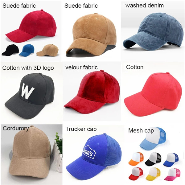 Curved Brim Polyester Baseball Cap Adjustable Plain With Metal Badge