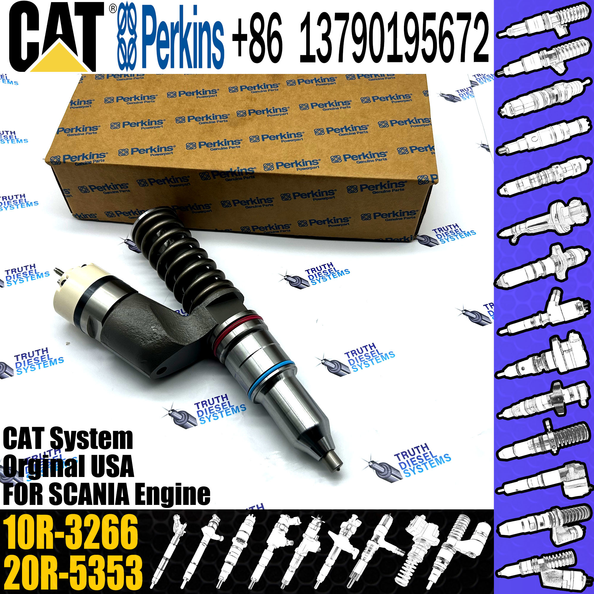 C15 Engine Fuel Injector 10R-7232 10R-1273 10R-1273 10R-9236 10R-3265 10R-3266 For C-Aterpillar Car