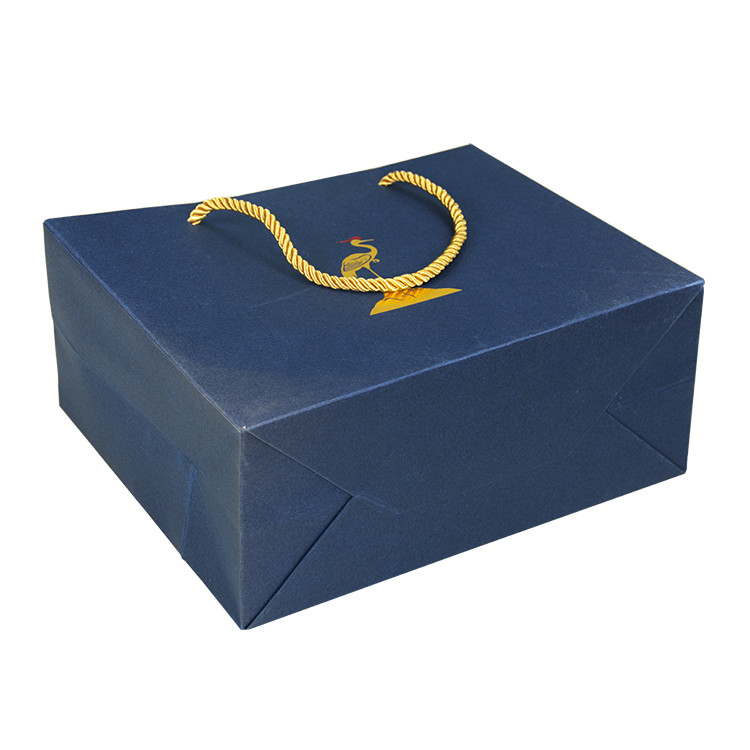 Paint Color Paper Bag Printing 38cm 3 Strand Nylon Rope Handle 0.3mm