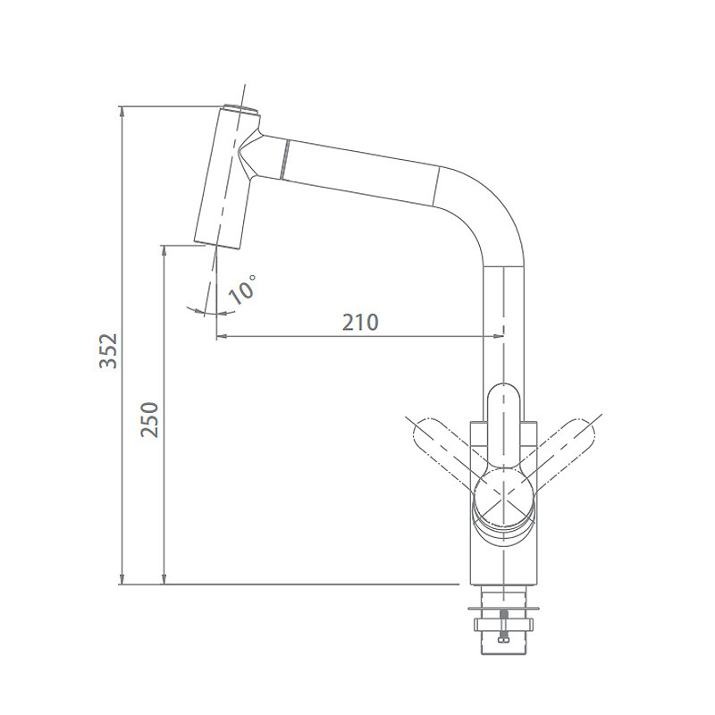 ARROW N11C606 Kitchen Mixer Faucet , Brass Pull Out Spray Tap Kitchen