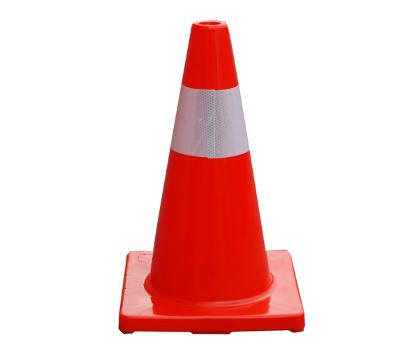 45cm 18 Inch Orange PVC Traffic Cones Hi Visibility PVC Safety Cone With Reflective Tape