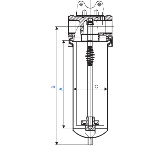 High Precision Cartridge Filter Housing Mirror Polishing Single Core Pipe
